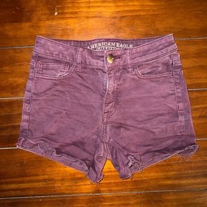 American eagle maroon shorts size 0. Hardly worn, like new.